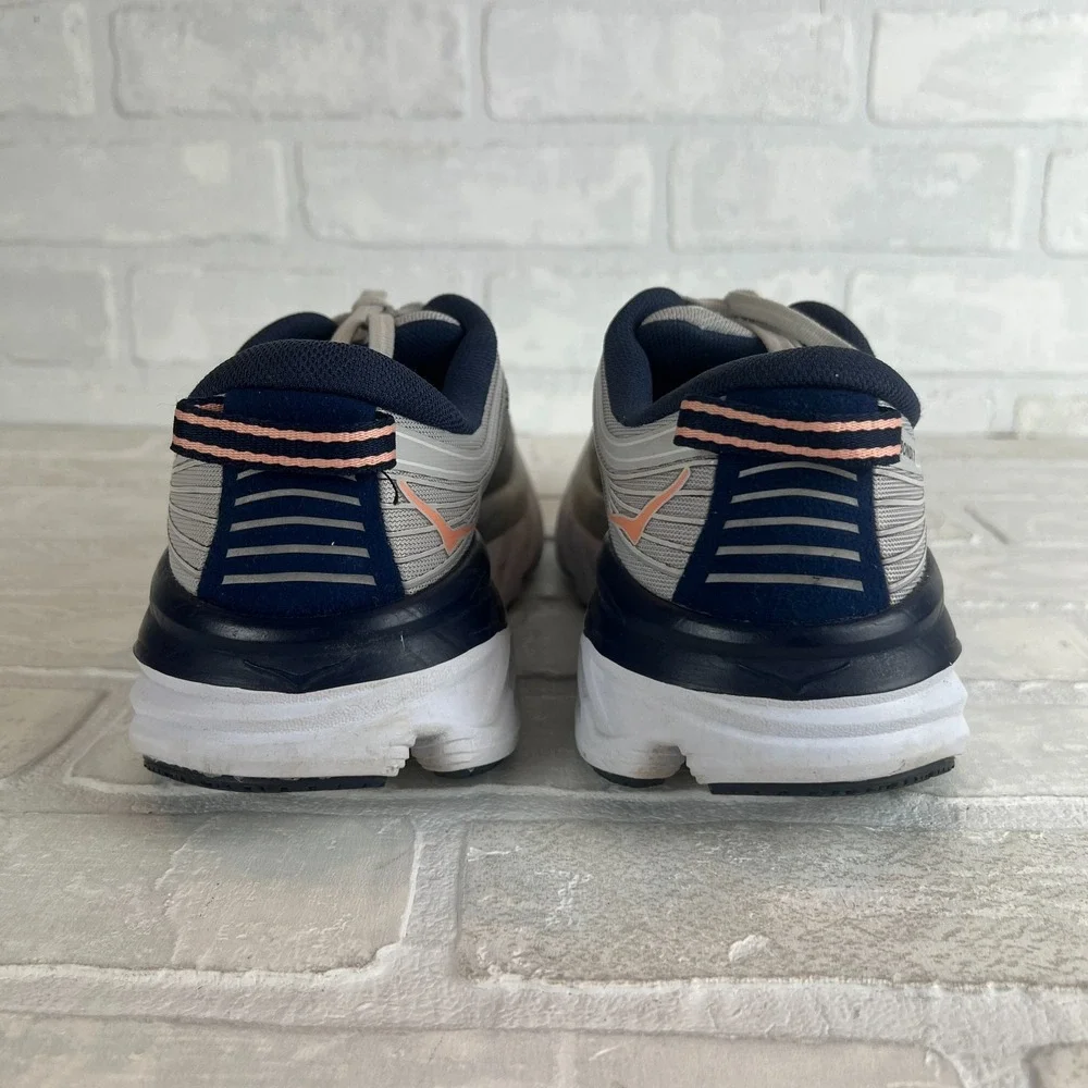 Hoka One One Bondi‎ 7 Sneakers Womens Running Shoes Lunar Rock Blue Cushioned
